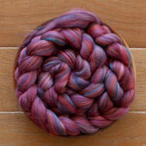 100% Falkland Island Corriedale, mill dyed, per 100 gram braid