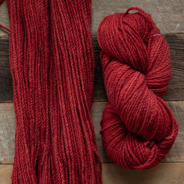 100% Canadian Rambouillet Aran Weight Yarn, 200 yards per 110 grams, 2 ply, woolen spun