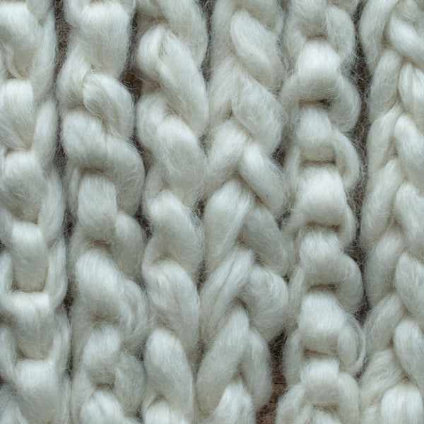 Undyed Wensleydale pindrafted roving