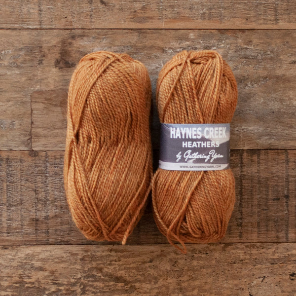 Haynes Creek Heathers DK weight yarn, 100% Highland wool, 130 metres per 50 grams, mill-dyed, 2 ply