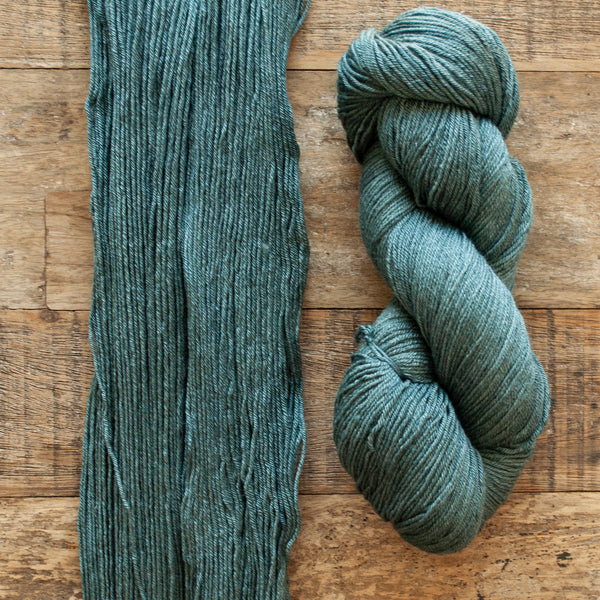 PHOEBE - 75/25 Organic Non-superwash Falklands Merino and Mulberry Silk Fingering Weight Yarn
