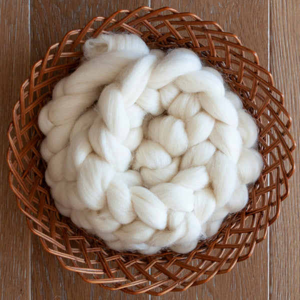 Undyed natural Southdown combed top