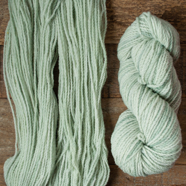 100% Canadian Rambouillet Aran Weight Yarn, 200 yards per 110 grams, 2 ply, woolen spun